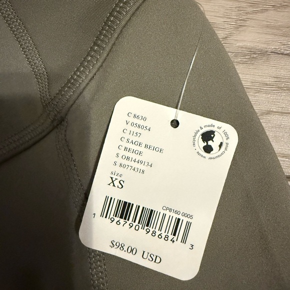 Free People Movement Back It Up Onesie XS Beige Sage Athleisure Jumpsuit - Picture 4 of 4